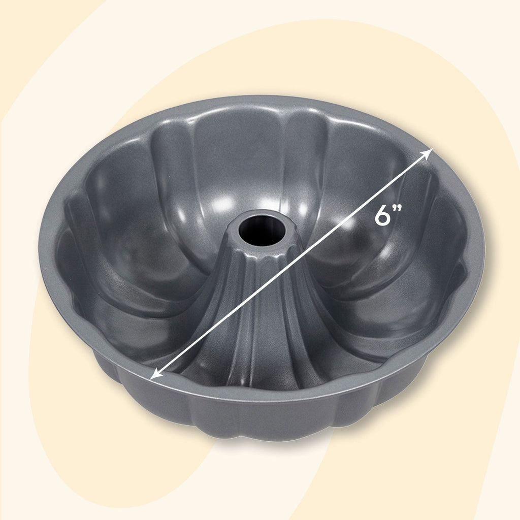 Time-Saving Everyday Non-Stick Bundt Cake Pan 6" Fluted Tube Baking Pan, Packaging May Vary - Multi-Functional Manual Food Chopper & Slicer Detail