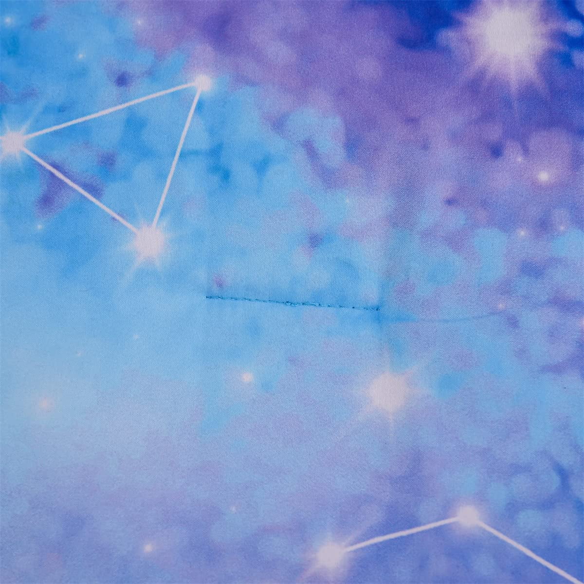 All-Season Tie Dye Constellation Ombre Comforter Set Twin Gradient Galaxy Bedding Set Blue Purple - Cloud-Like Soft Lightweight Bed Comforter Detail