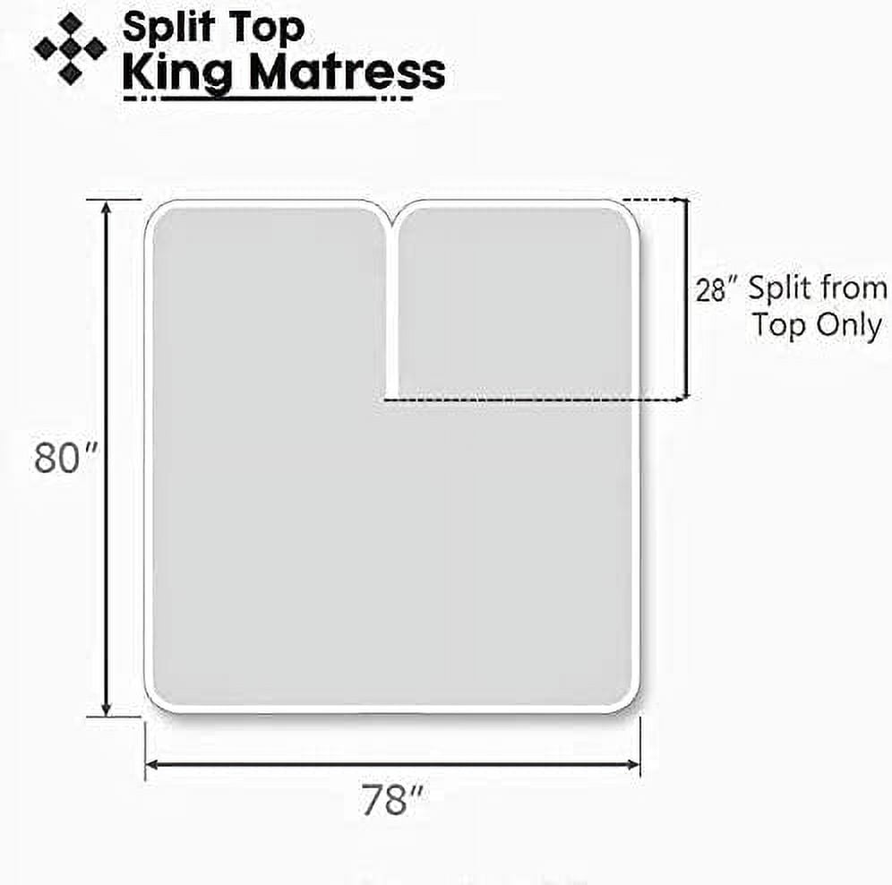 Ultra-Soft Top Split-King: Adjustable King Bed Sheets - Bed Sheet Set - 100% Egyptian Cotton - 800 Thread Count - 15 Inch Deep P... - Cooling Hotel Quality Bedding Sheets and Pillowcases Detail