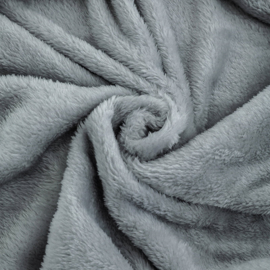 Lightweight Warm Super Soft Plush Blanket, Gray, Twin, Adult/Teen - Luxury Knitted Decorative Throw Blanket with Fringes Detail