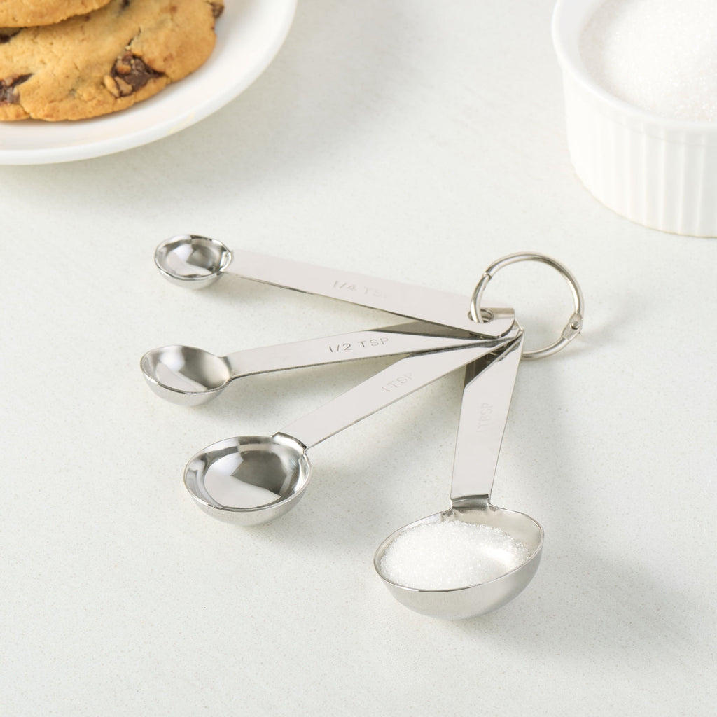 Innovative Kitchen Stainless Steel 4-Piece Nesting Measuring Spoons Set, Stainless Steel Finish - Multi-Functional Manual Food Chopper & Slicer Detail