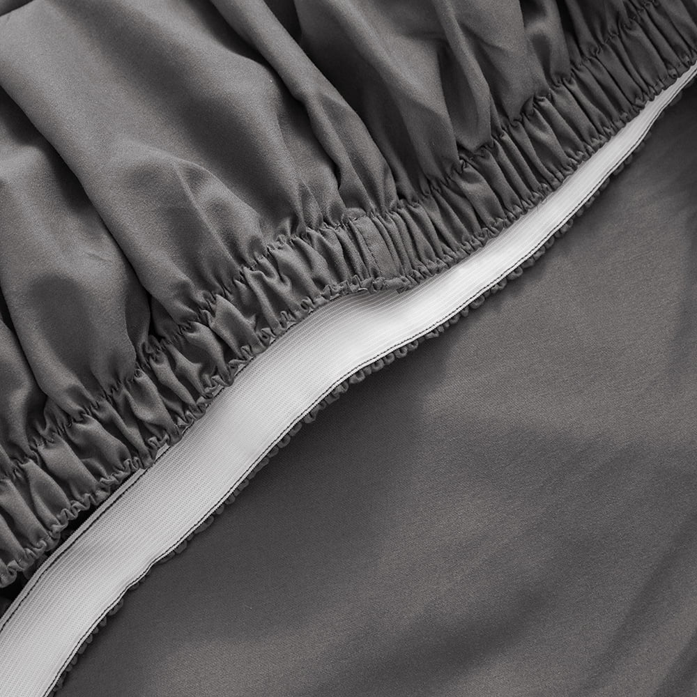 Breathable Luxury So Soft 3-Piece Dark Gray Sheet Set, Twin - Premium Ultra-Soft Pillowcase Pair for Sleeping Detail