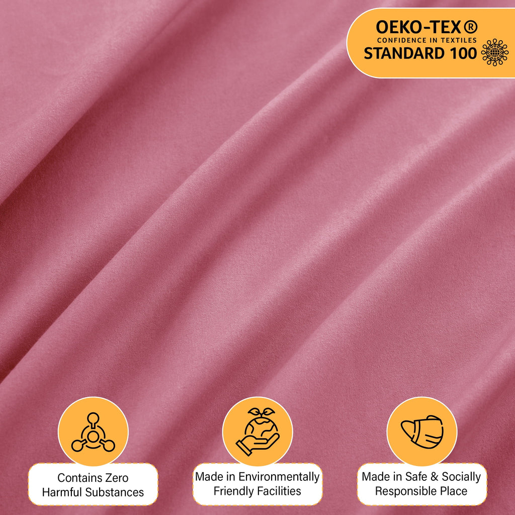 Ultra-Soft Size Sheet Set, 4-Piece Plain Soft Microfiber – Deep Pocket Bed Sheets, Includes 1 Fitted Sheet, 1 Flat Sheet, 2 Pill... - Premium Ultra-Soft Pillowcase Pair for Sleeping Detail