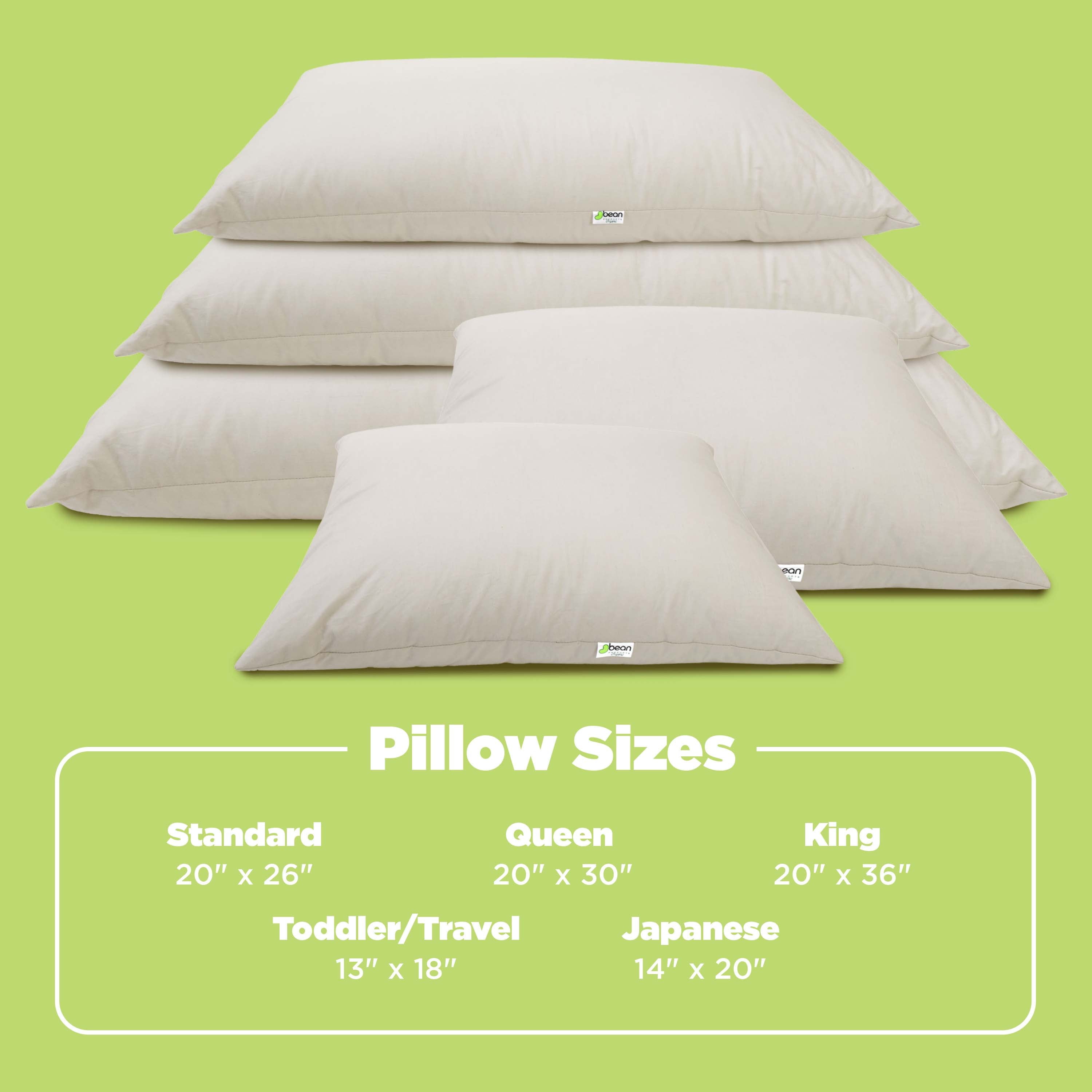 Hotel Collection Kapok 20x26" Standard Bed Pillow – Organic Cotton Fabric Soft Sleeping Pillow - Made in USA - Ergonomic Memory Foam Pillow for Neck Pain Support Detail
