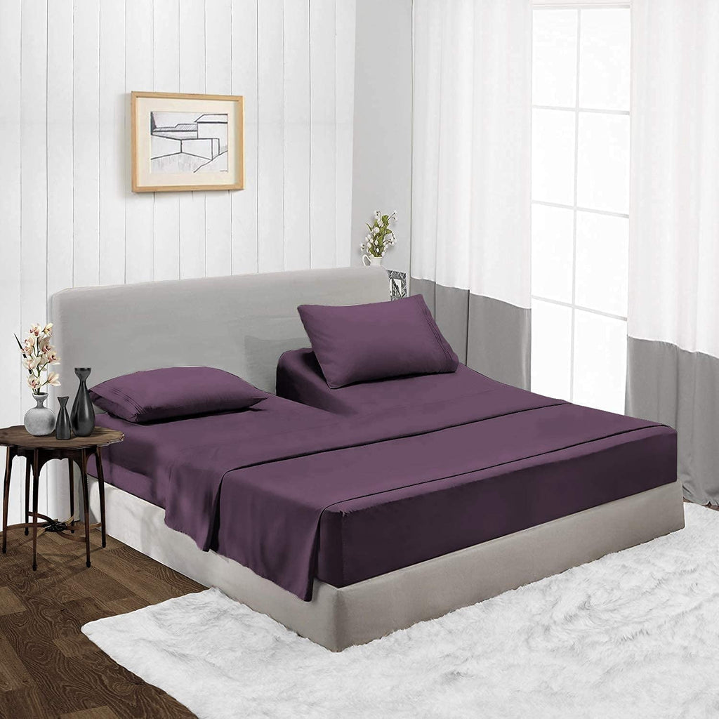 Ultra-Soft Top Split-King: Adjustable King Bed Sheets - Bed Sheet Set - 100% Egyptian Cotton - 800 Thread Count - 15 Inch Deep P... - Cooling Hotel Quality Bedding Sheets and Pillowcases Detail