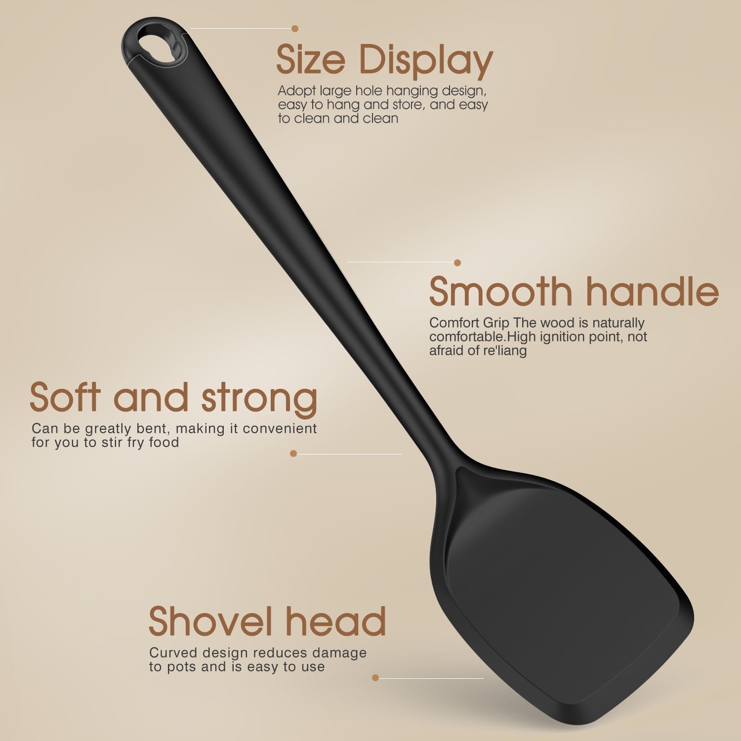 Durable Steel Silicone Kitchen Utensils Set, 600°F Heat Resistant Silicone Cooking Utensils, Spatula, Spoon, Whisk, Tongs, Kitchen ... - High-Precision Culinary Tool for Baking & Cooking Detail