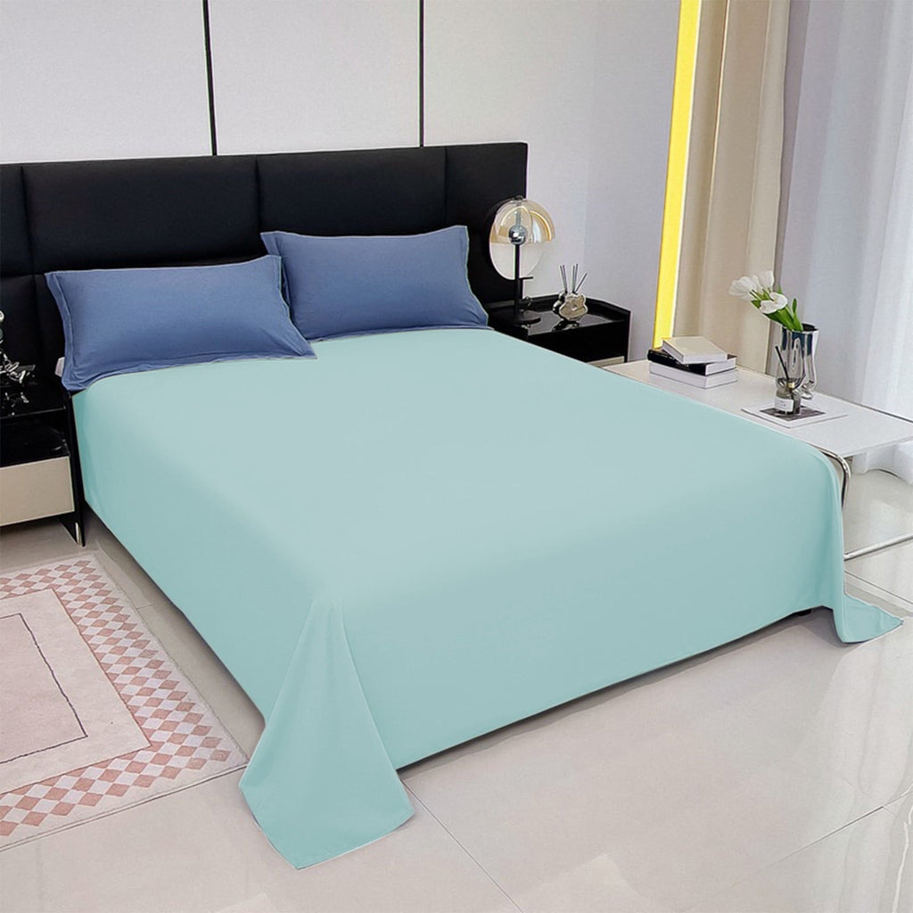 Breathable Luxury Under $5 Clearance! InsCrazy Bed Sheet, 100% Cotton Household Solid Color, Soft and breathable Bed Sheet Piece 66 x 96" - Luxury Bed Sheet Set with Deep Pockets Detail