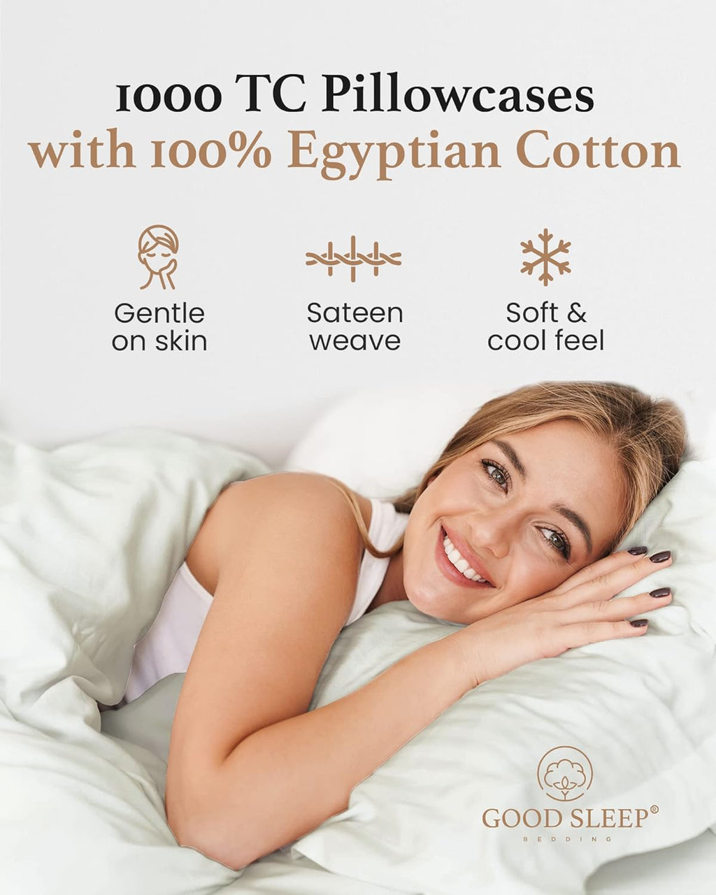 Wrinkle-Resistant Queen Size Flat Sheet Only - Hotel Style 100% Egyptian Cotton Sheet, Soft & Breathable, Sateen Weave 800 Thread Count... - Premium Ultra-Soft Pillowcase Pair for Sleeping Detail