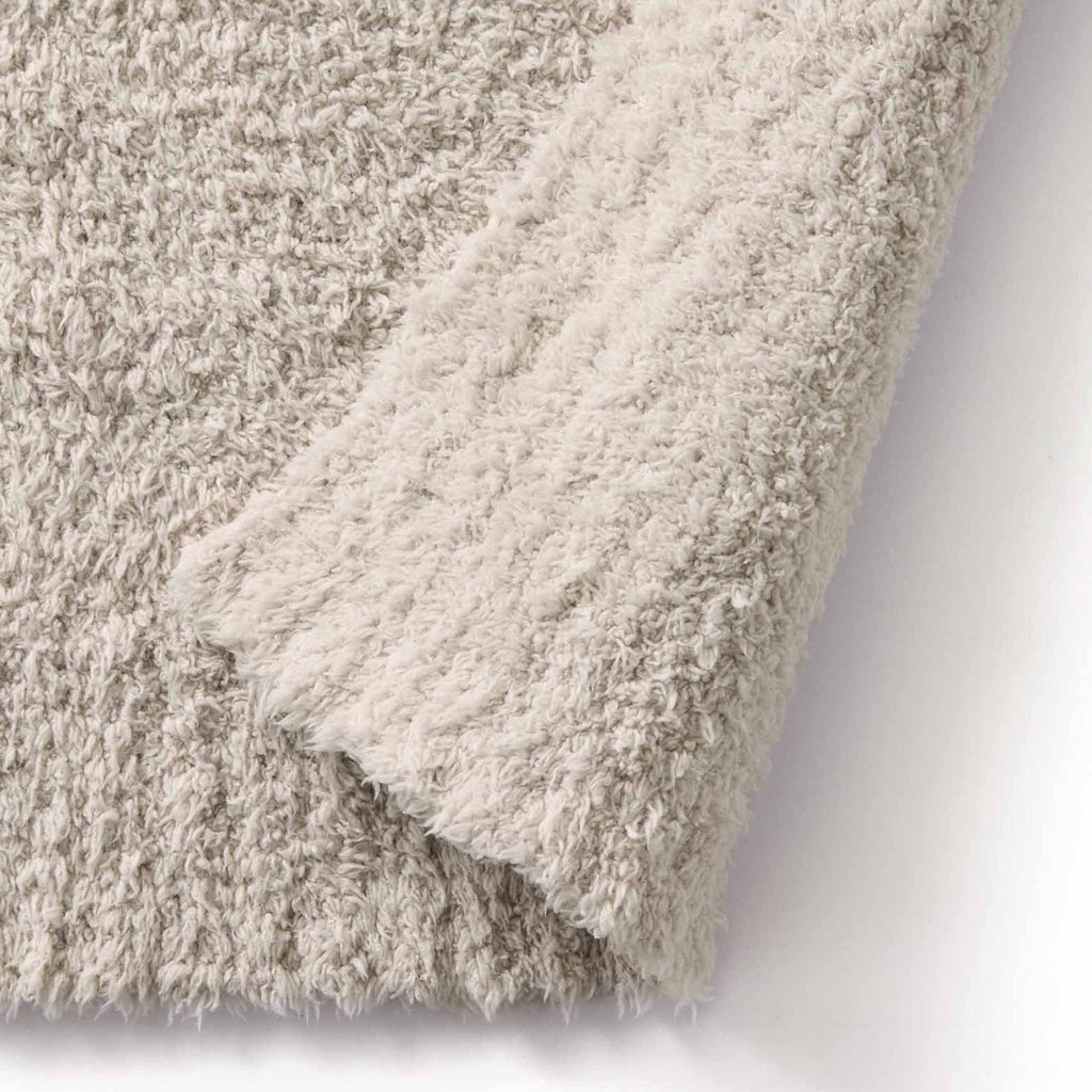Lightweight Warm Beige Cozy Knit Throw, 50" x 72" - Lightweight Plush Warm Blanket for All Seasons Detail