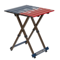 Portable Staging Compact Camp Table 20 - USA Anniversary Deluxe - Choice 757 - Slim-Fold Outdoor Cook Station with Storage Shelves - Default Title