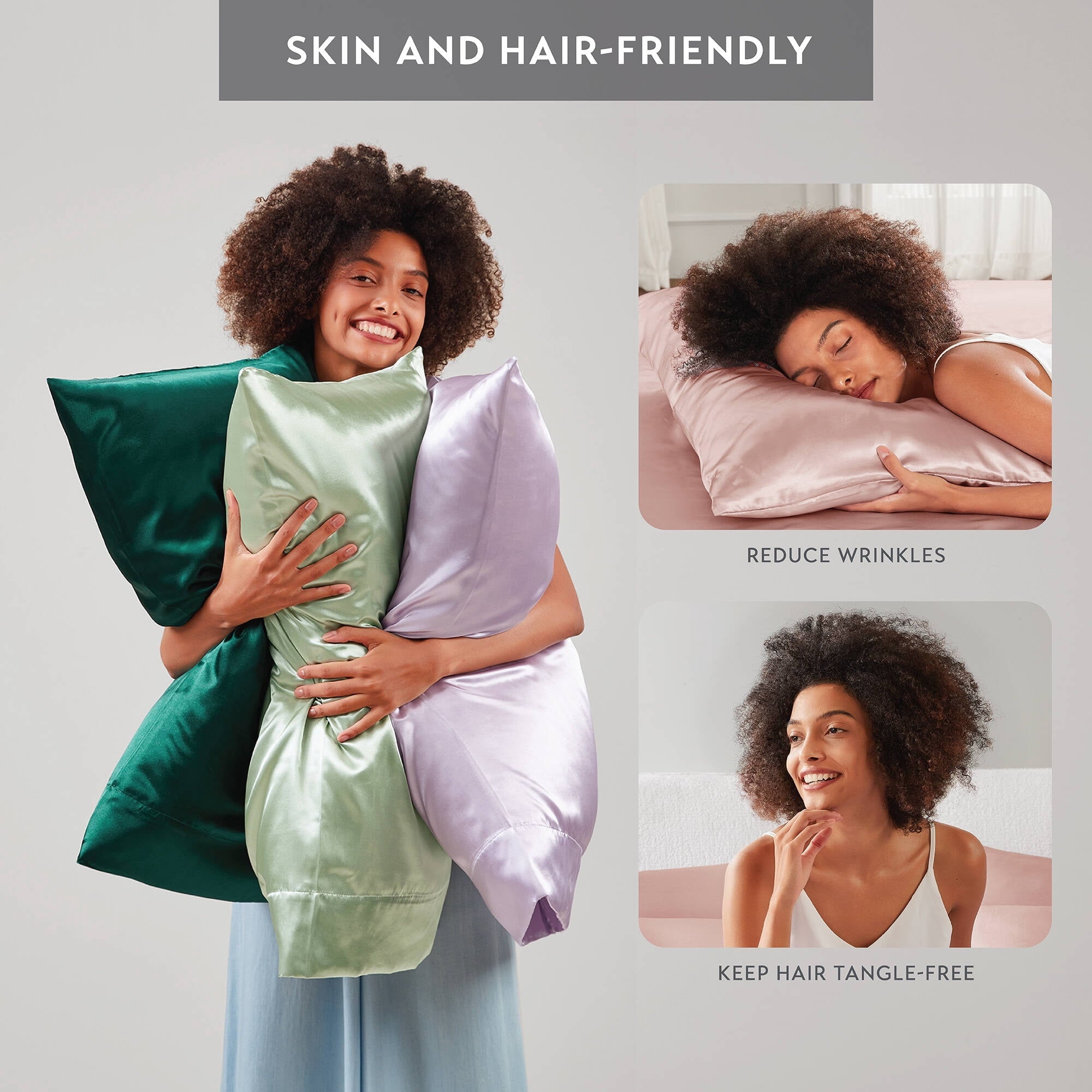 Premium Egyptian Cotton Satin Sheet Set, Twin Bed Sheets with Pillowcases, 4-Piece Luxury Silky Sheet Set, Blue, Gifts for Women - Cooling Hotel Quality Bedding Sheets and Pillowcases Detail