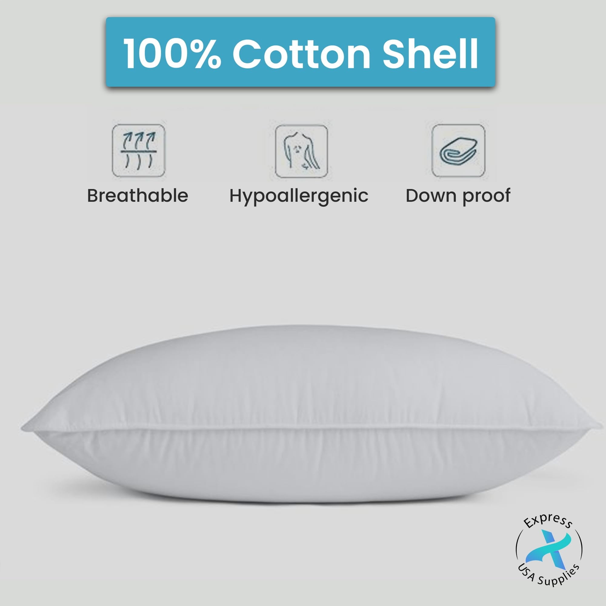 Orthopedic Support 2-Pack Standard Bed Pillows – Soft, Breathable & Hypoallergenic for Better Sleep - Orthopedic Shredded Foam Bed Pillow Set Detail