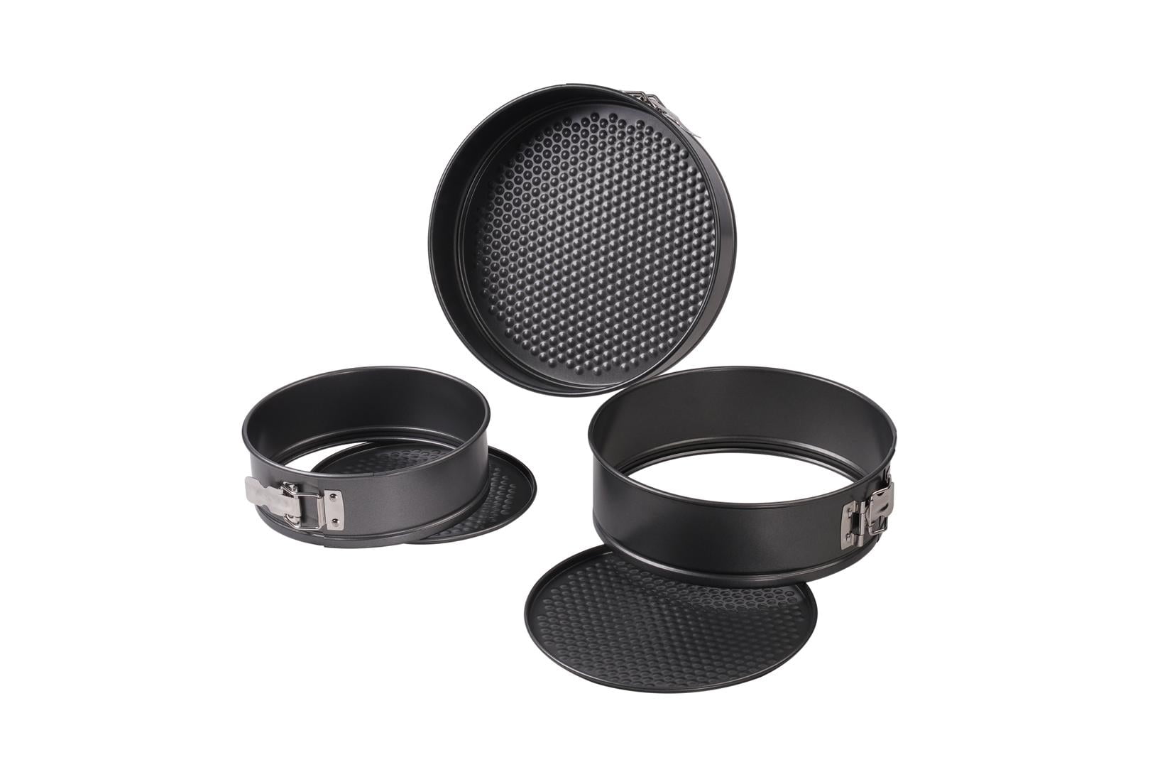Innovative 8", 9", 10" Round Nonstick Carbon Steel Springform Cake Pans, Gray, Set of 3 - Multi-Functional Manual Food Chopper & Slicer Detail
