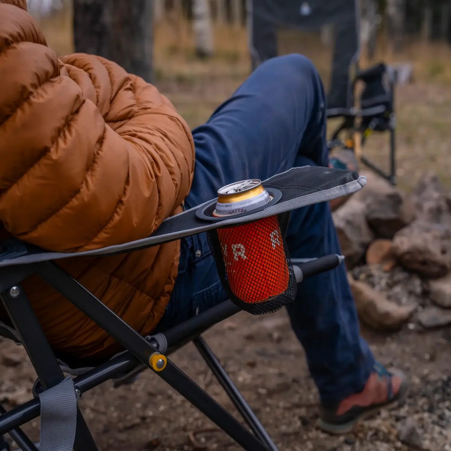 Patented Spring-Action Comfort Pro Rocker - Choice 375 - Freestyle Rocker Portable Outdoor Folding Chair Detail