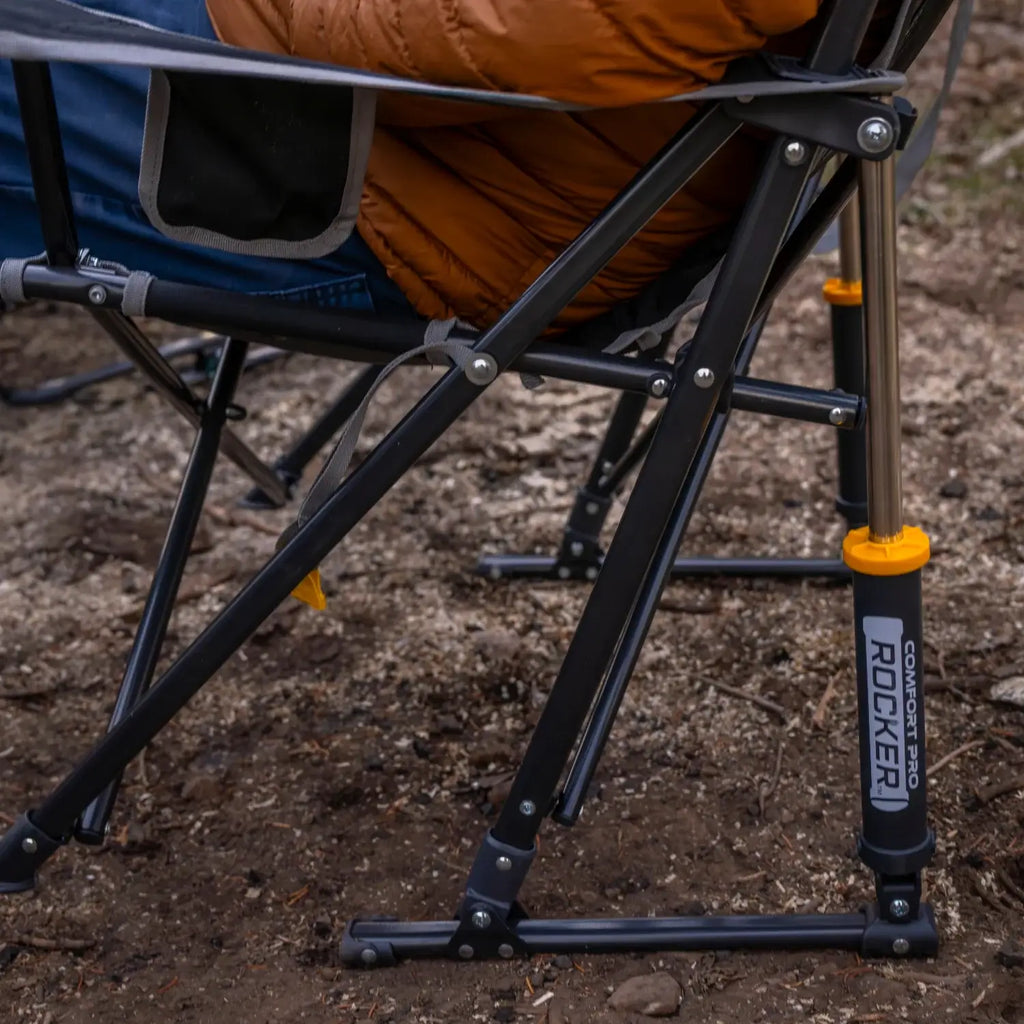 Patented Spring-Action Comfort Pro Rocker - Choice 375 - Freestyle Rocker Portable Outdoor Folding Chair Detail