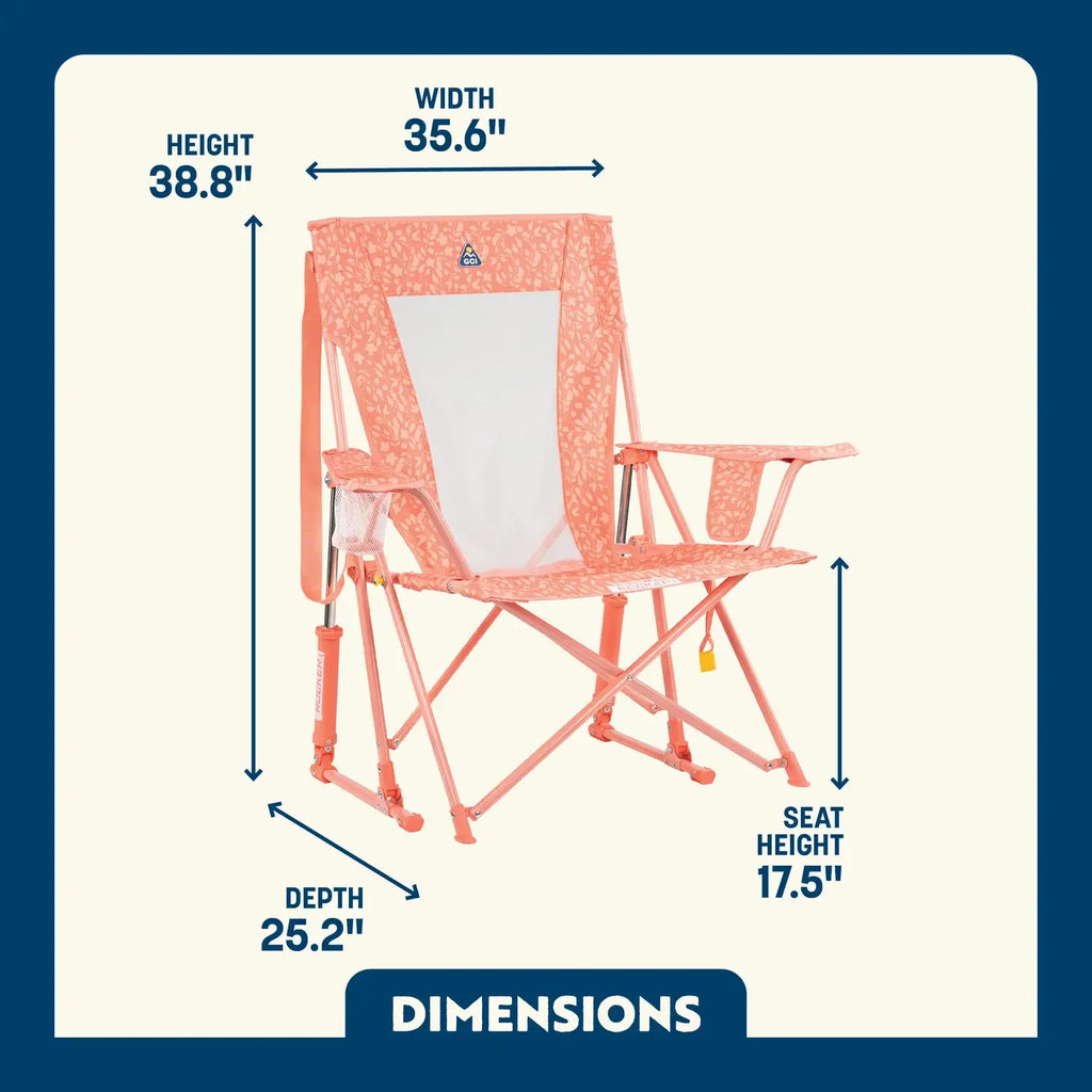 Patented Spring-Action Comfort Pro Rocker - Choice 375 - Freestyle Rocker Portable Outdoor Folding Chair Detail