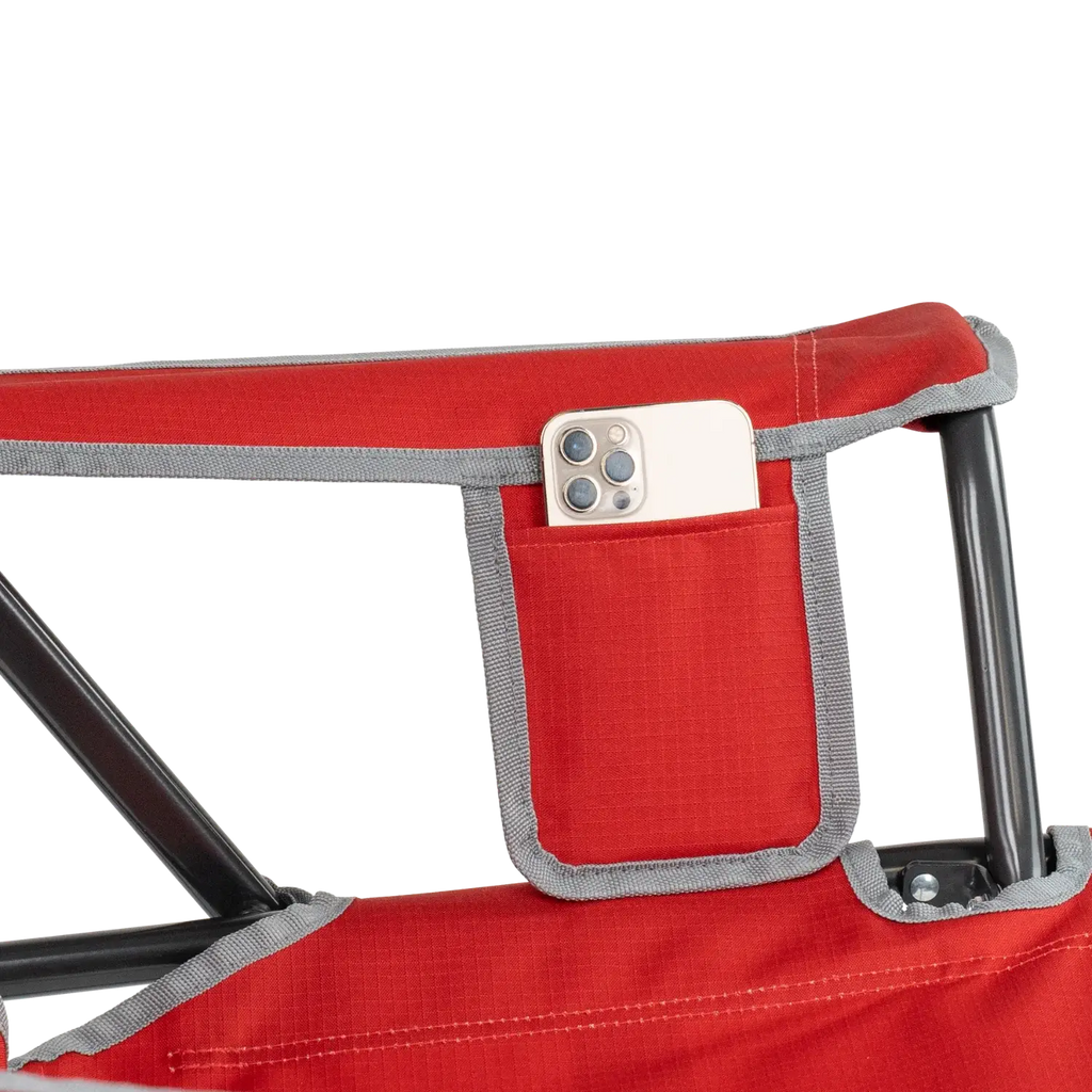 Patented Spring-Action College Comfort Pro Rocker - Ohio State Buckeyes - Choice 676 - RoadTrip Rocker Smooth Motion Camp Chair Detail