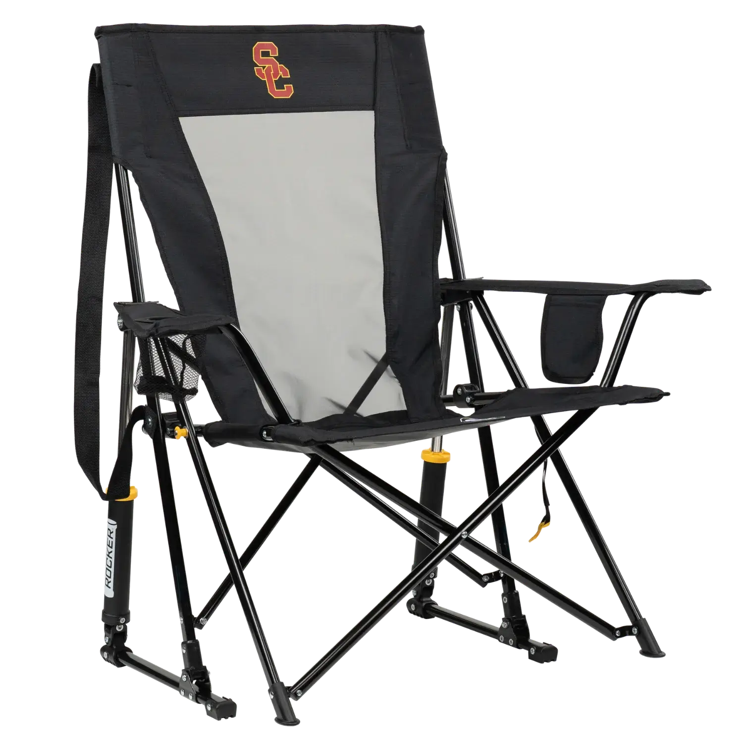 Premium All-Weather College Comfort Pro Rocker - USC Trojans - Choice 856 - RoadTrip Rocker Smooth Motion Camp Chair - Default Title