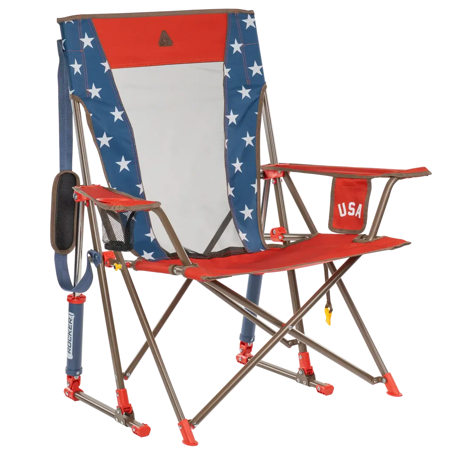 Luxury Camp Comfort Pro Rocker - USA Anniversary Deluxe - Choice 424 - Patented Spring-Action Rocking Chair for Camping - Default Title