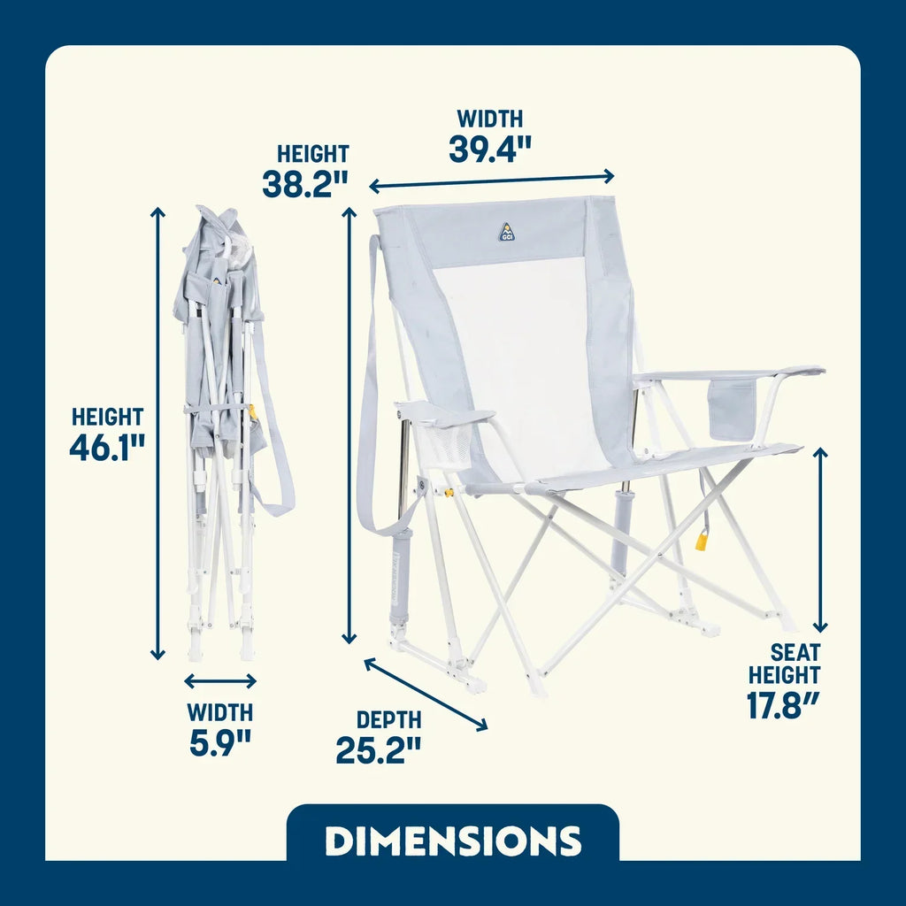 Smooth Motion Comfort Pro Rocker XL - Choice 107 - Freestyle Rocker Portable Outdoor Folding Chair Detail