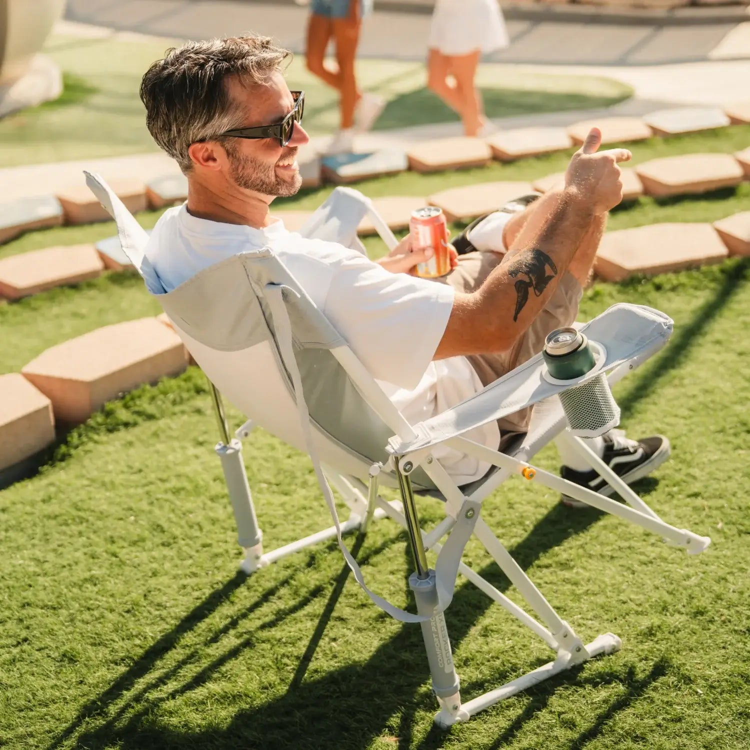 Smooth Motion Comfort Pro Rocker XL - Choice 107 - Freestyle Rocker Portable Outdoor Folding Chair Detail