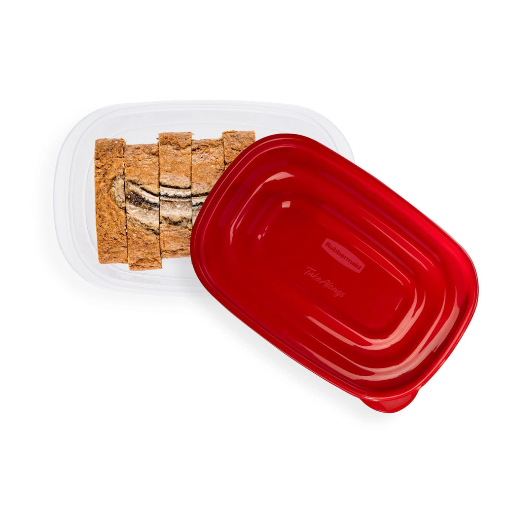 Deliciously Squishy 8 Cups, 2 Packs, Red, Plastic Deep Rectangle Food Storage Containers - Squishy Dohnut Sweet Treat Shaped Stress Toy Detail