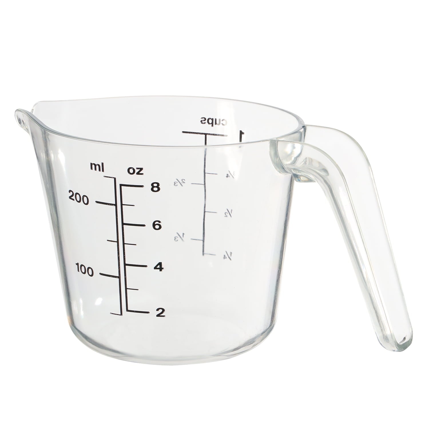 Innovative 1 Cup Large Spout Plastic Measuring Cup, Clear - Multi-Functional Manual Food Chopper & Slicer Detail