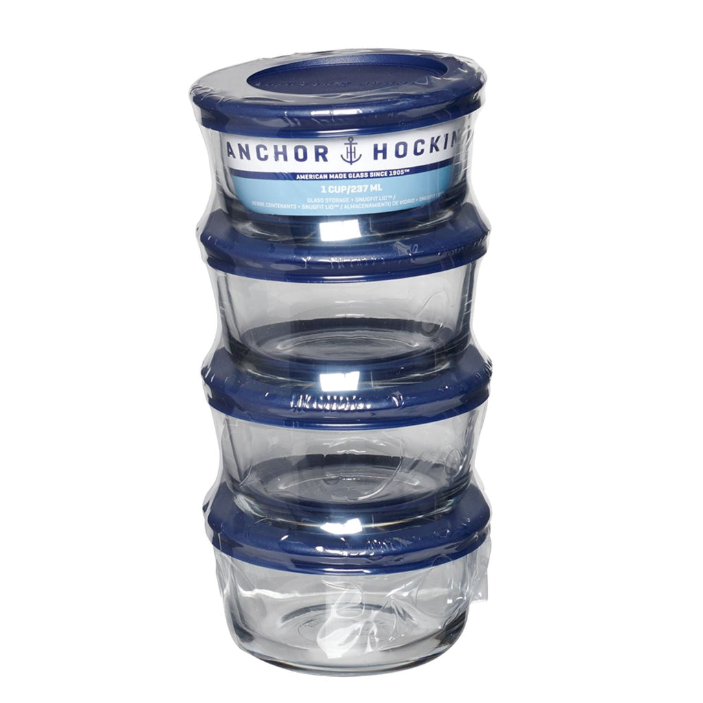 Playful Geometric Glass Food Storage Containers with Lids, 1 Cup Round, Set of 4 - Squishy Dohnut Sweet Treat Shaped Stress Toy Detail