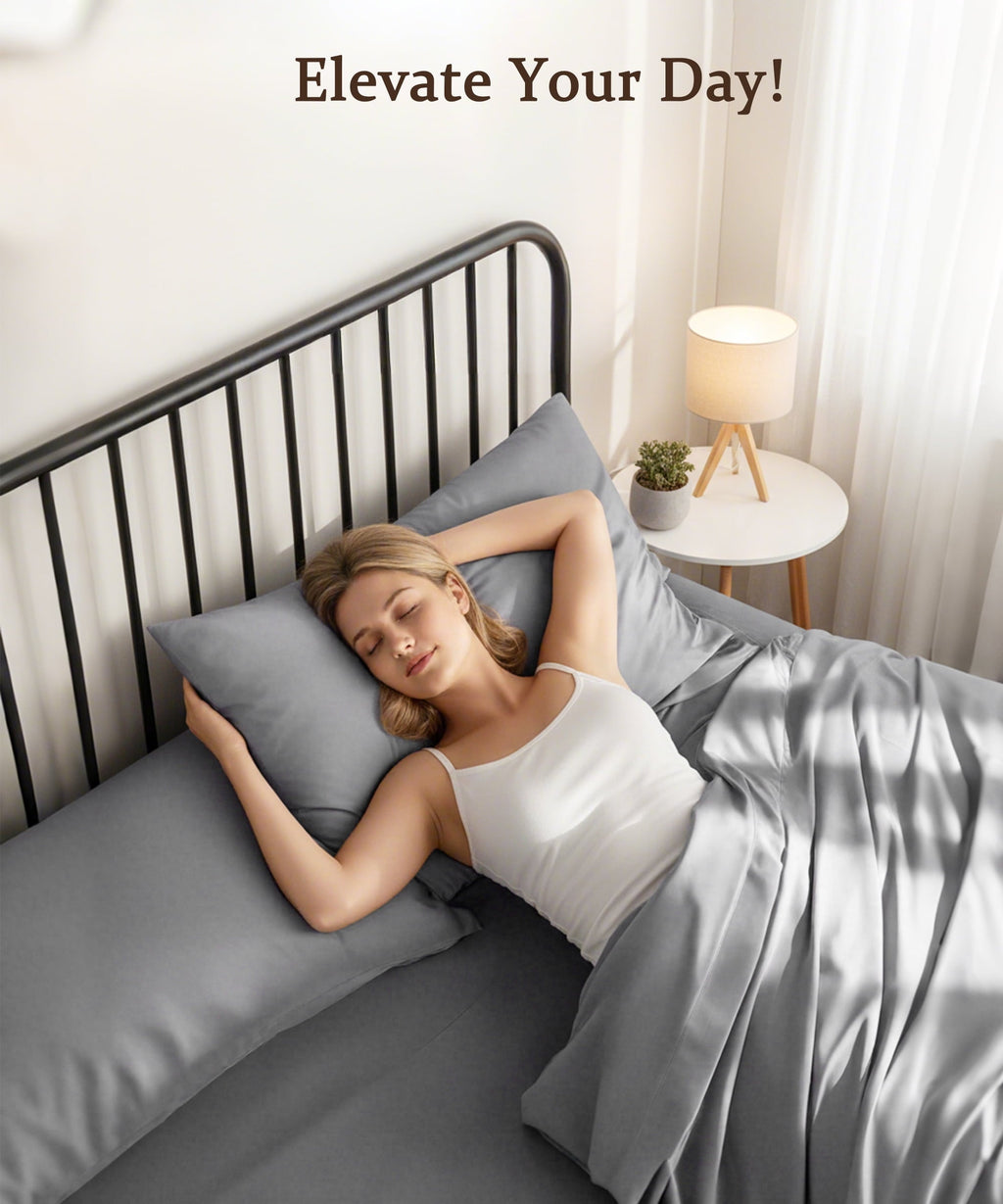 Premium Egyptian Cotton Full Size 4 Piece Sheet Set, Comfy Breathable Cooling Bed Sheets Set, Hotel Luxury Bedding, Deep Pockets, Ultra-Soft,... - Cooling Hotel Quality Bedding Sheets and Pillowcases Detail