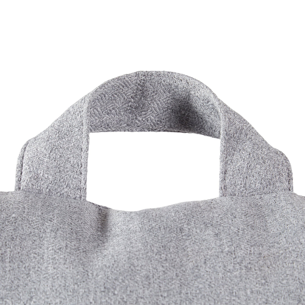 Fluffy Shredded Jumbo Cement Gray Polyester Bed Rest Pillow - Hotel Quality Plush Sleeping Pillows Detail