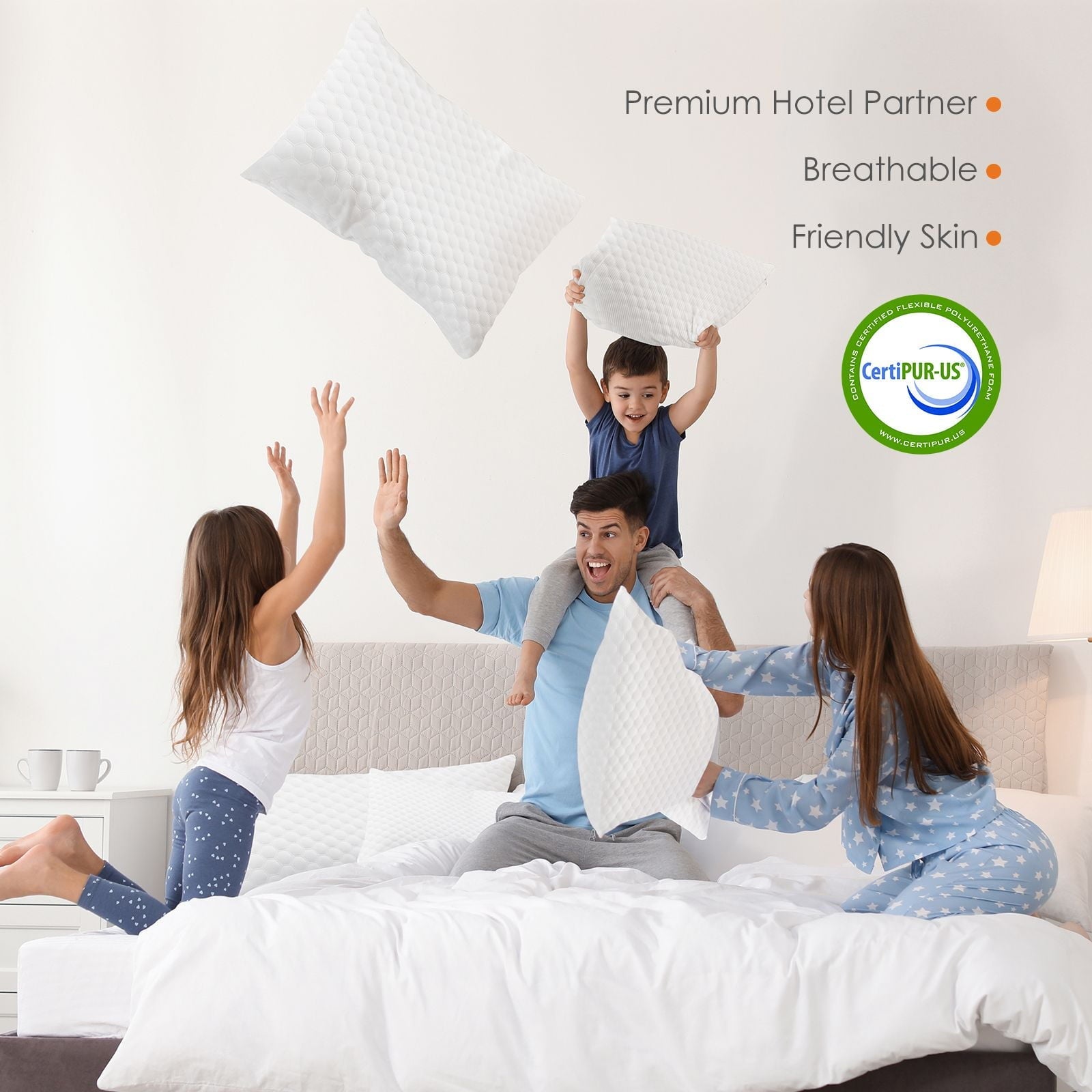 Ergonomic Memory Foam Memory Foam Pillow, Standard Size Pillows for Sleeping, Bed Pillow Soft and Comfortable, 1 Pack - Hotel Quality Plush Sleeping Pillows Detail
