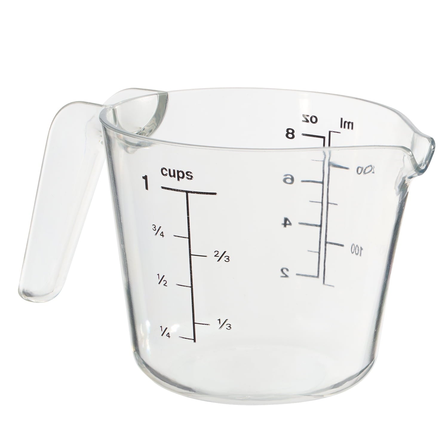 Innovative 1 Cup Large Spout Plastic Measuring Cup, Clear - Multi-Functional Manual Food Chopper & Slicer Detail
