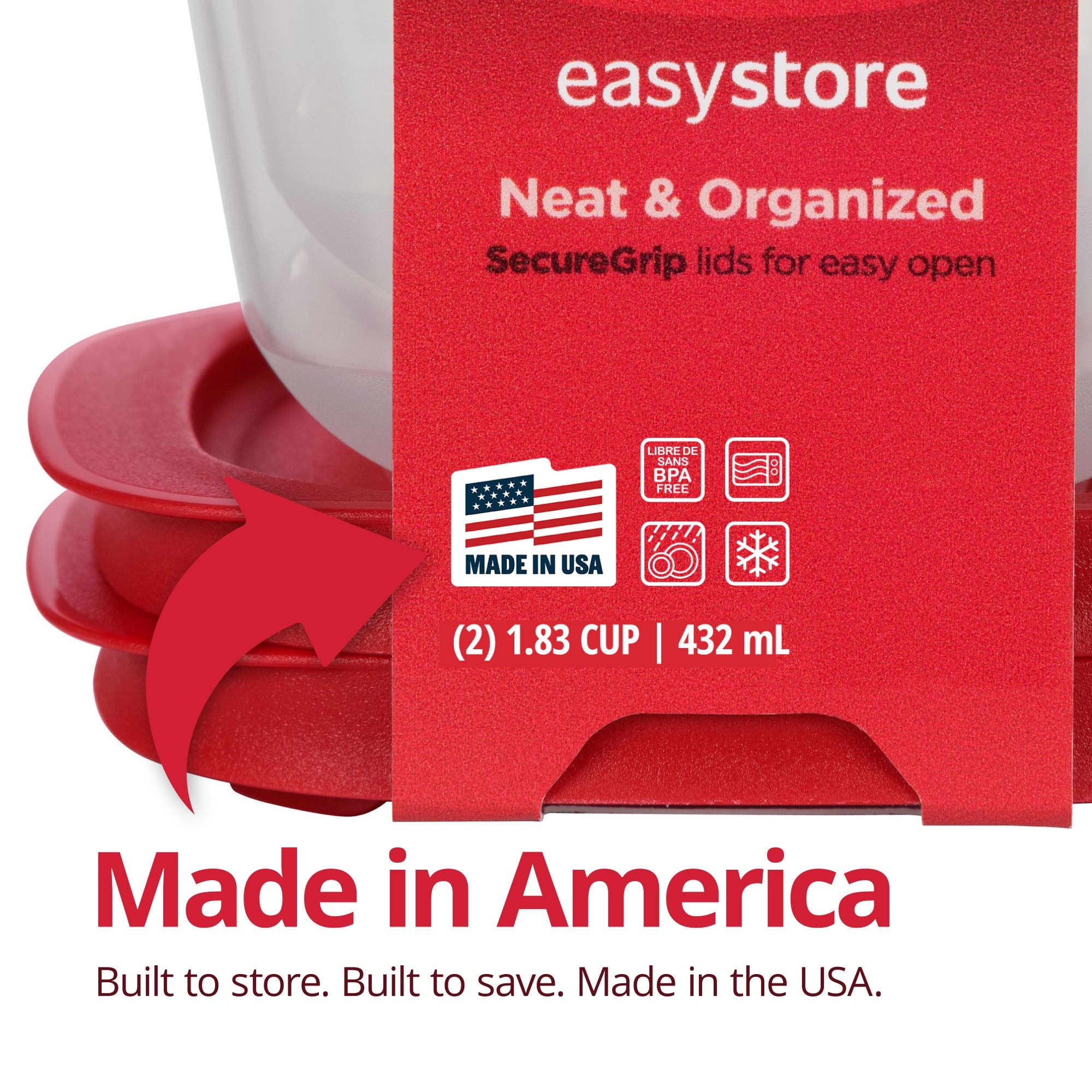 Playful Geometric 3.57-Cup (2) and 5.26-Cup EasyStore Rectangle Containers, 3 Pack, Food Storage Containers, Food Storage Containers wi... - Playful Star & Heart Shaped Geometric NeeDoh Detail