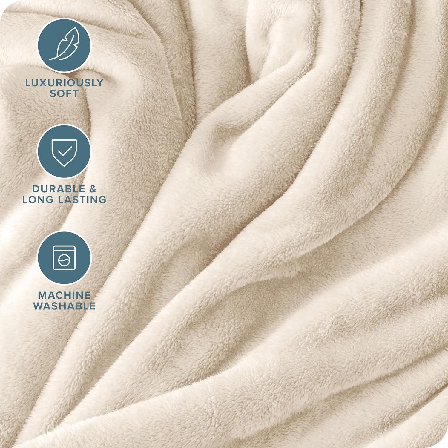 Lightweight Warm Throw Blanket, 50x60 inch Soft & Warm Blanket for Sleep Snap, Lightweight Reversible Bed Blankets and Cozy Throws for... - Lightweight Plush Warm Blanket for All Seasons Detail