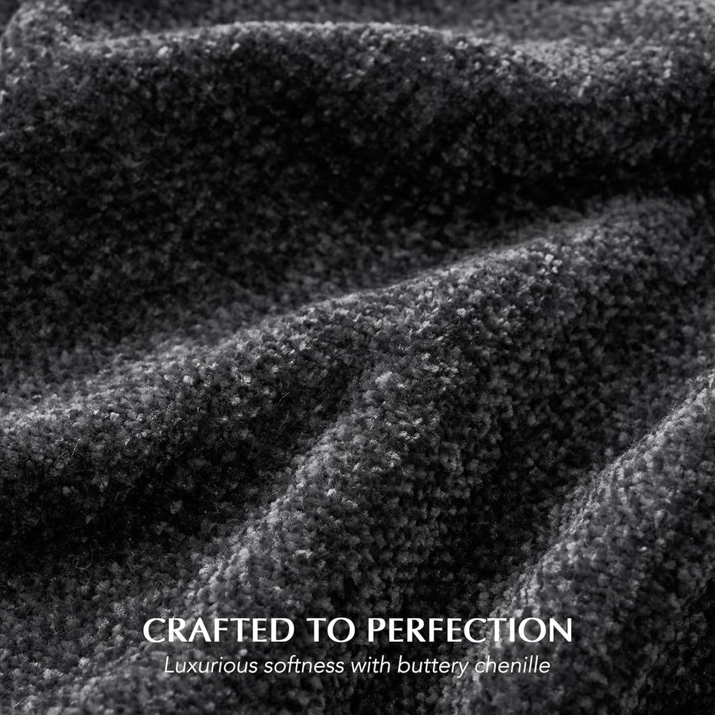 Reversible Sherpa Soft Chenille Throw Blanket for Couch, Cozy Plush Fuzzy Decorative Chenille Knit Throw Blanket with Tassels, Lightwei... - Lightweight Plush Warm Blanket for All Seasons Detail