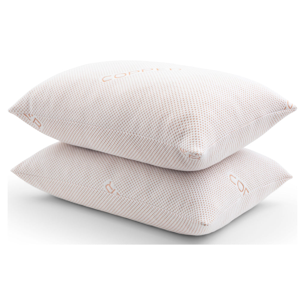 Orthopedic Support Luxury Knit Bed Pillow 2 Pack, Standard/Queen, Polyester - Orthopedic Shredded Foam Bed Pillow Set Detail