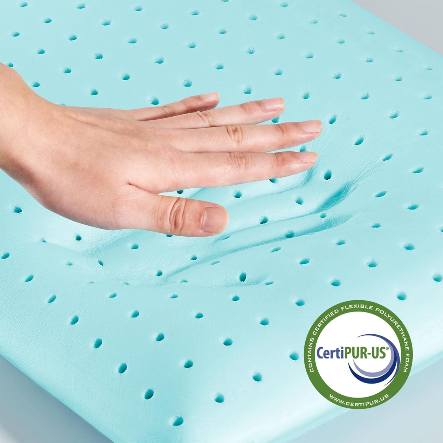 Orthopedic Support Ultra Thin Cooling Memory Foam Pillows, Summer Bed Pillows for Back, Stomach or Side Sleepers, Flat Pillow with Washa... - Orthopedic Shredded Foam Bed Pillow Set Detail