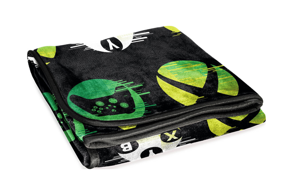 Decorative Knitted Head Glow In The Dark Kids Throw Blanket, 46 x 60, Microfiber, Black - Lightweight Plush Warm Blanket for All Seasons - Default Title