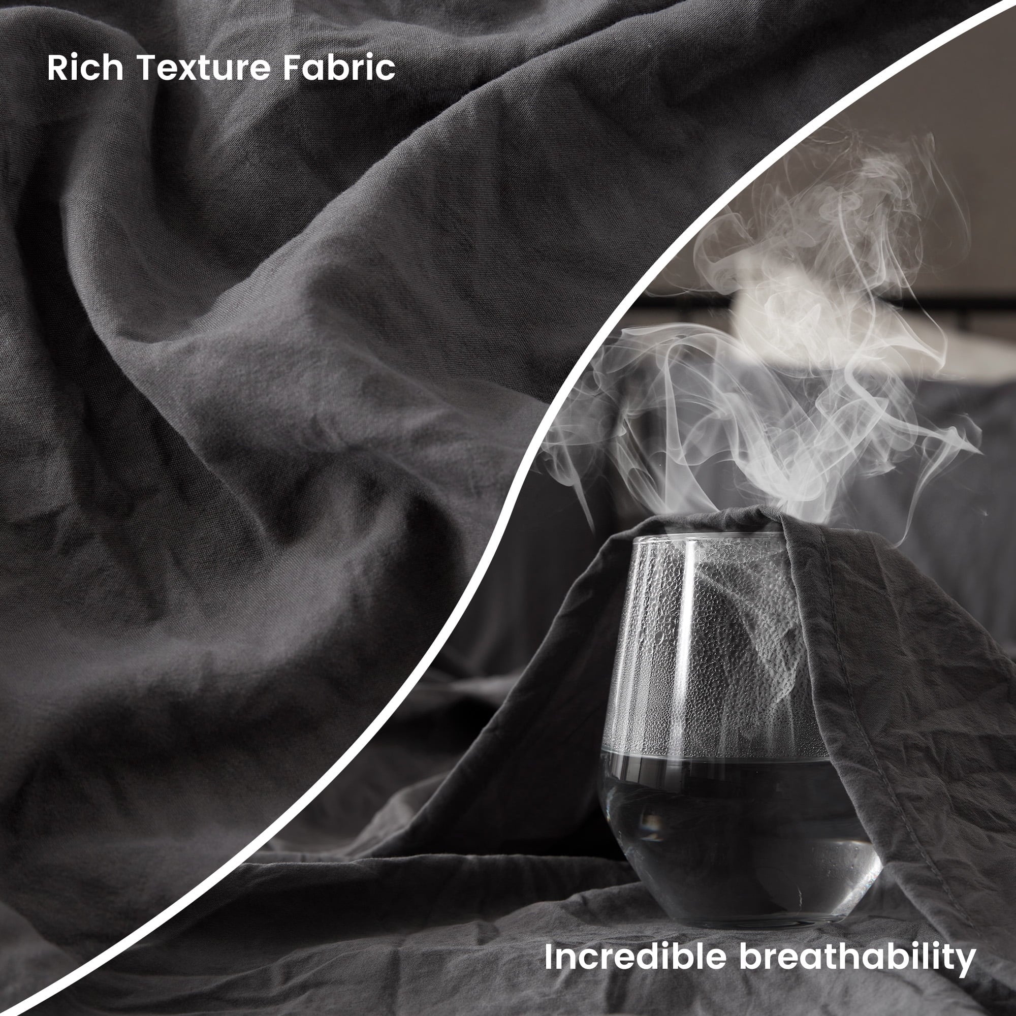 Wrinkle-Resistant Bed Sheets - Full Size Bed Sheets - Washed Microfiber - 4 Piece Hotel Luxury Bedding Sheets with Fitted Sheet, Flat S... - Cooling Hotel Quality Bedding Sheets and Pillowcases Detail