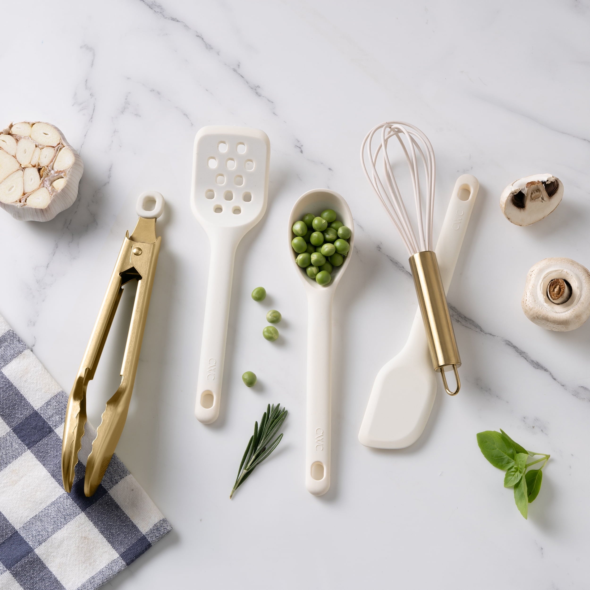 Premium Silicone 5-Piece Mini Silicone Utensil Set Durable & Nonstick Safe - Premium Stainless Steel Cooking Utensil for Non-Stick Pots Detail
