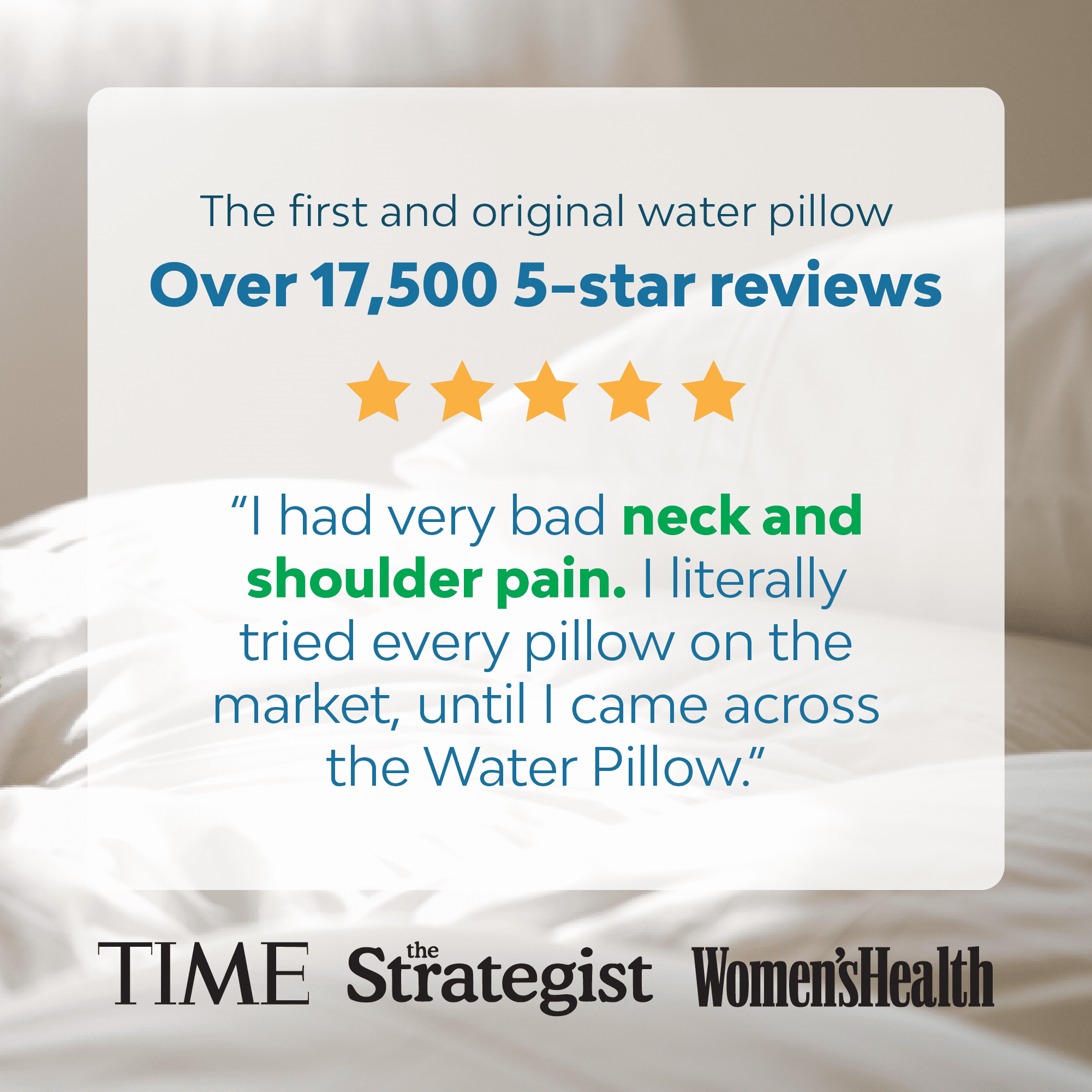 Hotel Collection Memory Foam Water Pillow - Adjustable Pillow for Neck Pain Relief, Pillow for Side, Back, and Stomach Sleepers, The O... - Ergonomic Memory Foam Pillow for Neck Pain Support Detail