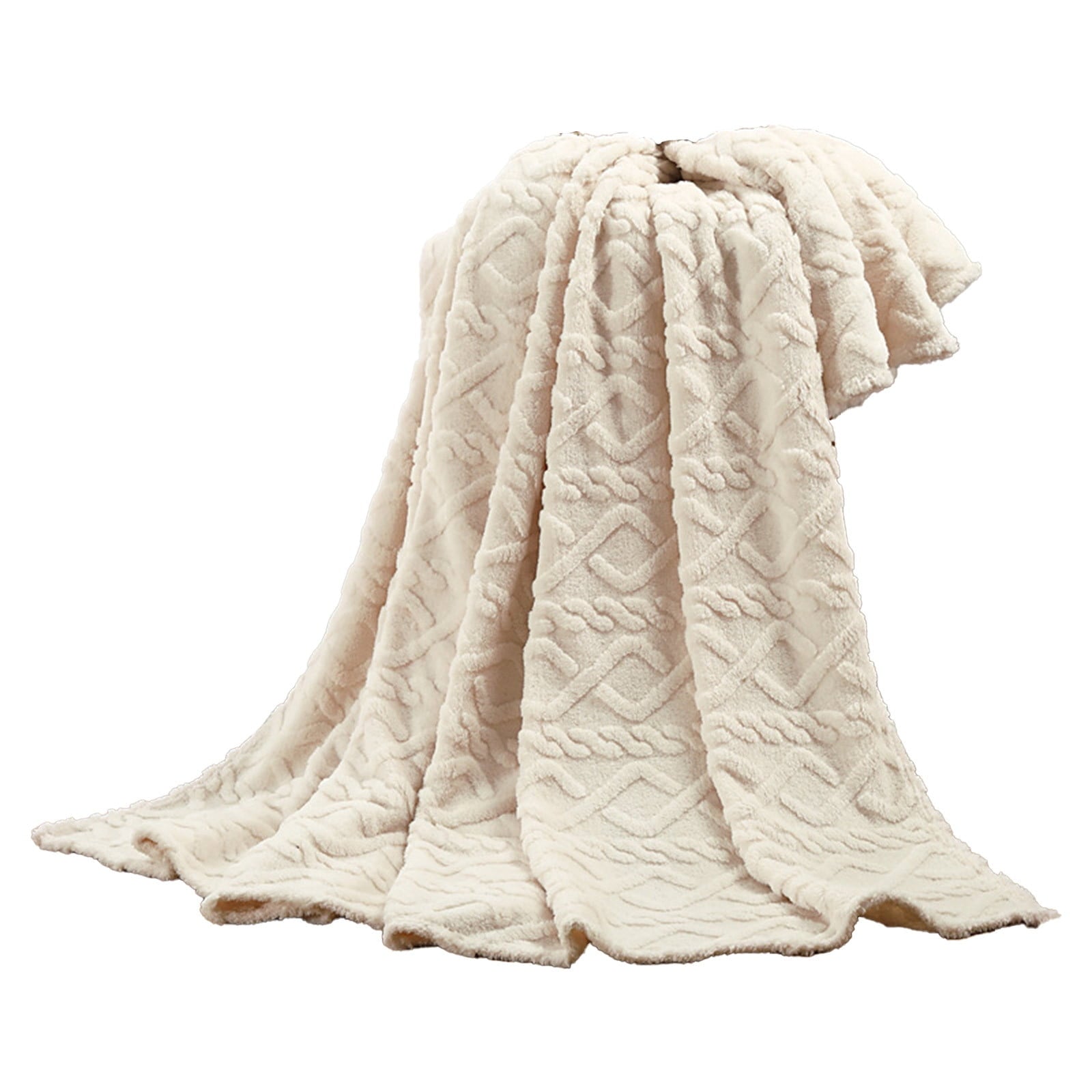 Cozy Fleece Clearance Under $5 Throw Blanket, Super Soft Warm Solid Color Thicken Flannel Blankets, Microfiber Machine Washable f... - Cozy Fleece Throw Blanket for Couch & Bed Detail