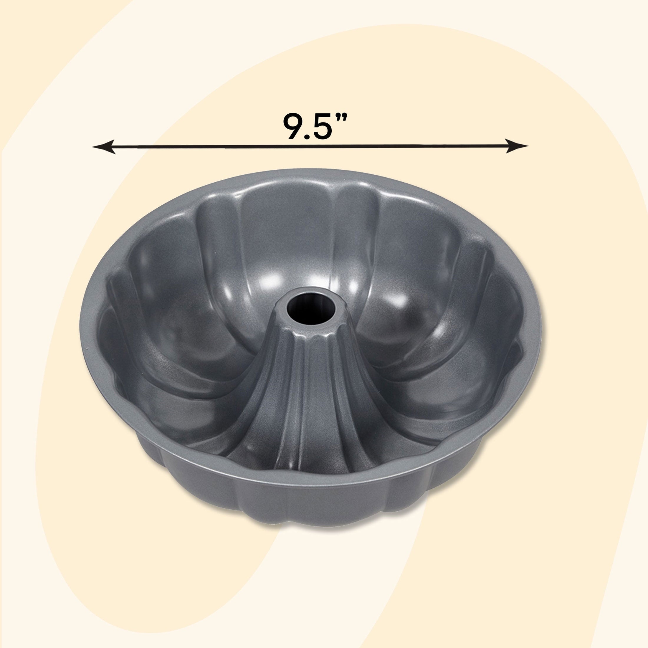 Multi-Functional Everyday Non-Stick Bundt Cake Pan 9.51" Fluted Tube Baking Pan, Packaging May Vary - Kitchen Gadget Tool for Quick Food Prep Detail