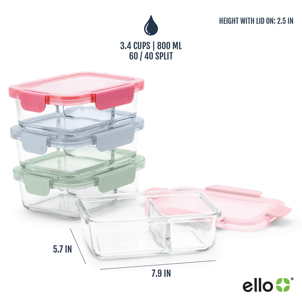 Sweet Treat Shaped 8pc 3.4 Cup Divided Glass Meal Prep Set - Fun Food Fidget Cookie Squishable Toy Detail