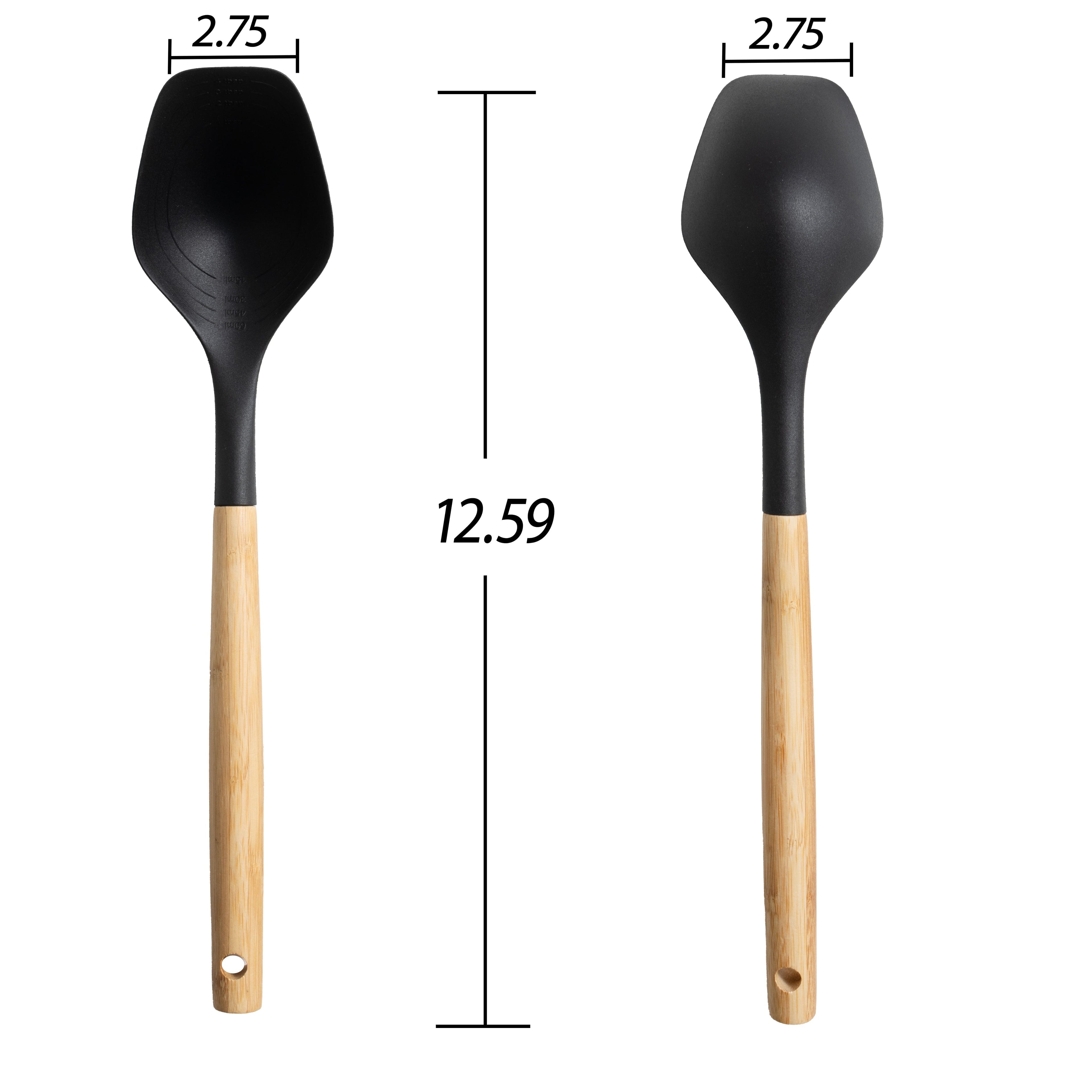 Heavy Duty with Bamboo Handle, Ideal for Cooking , 13in L - Professional Kitchen Tool for Culinary Enthusiasts Detail