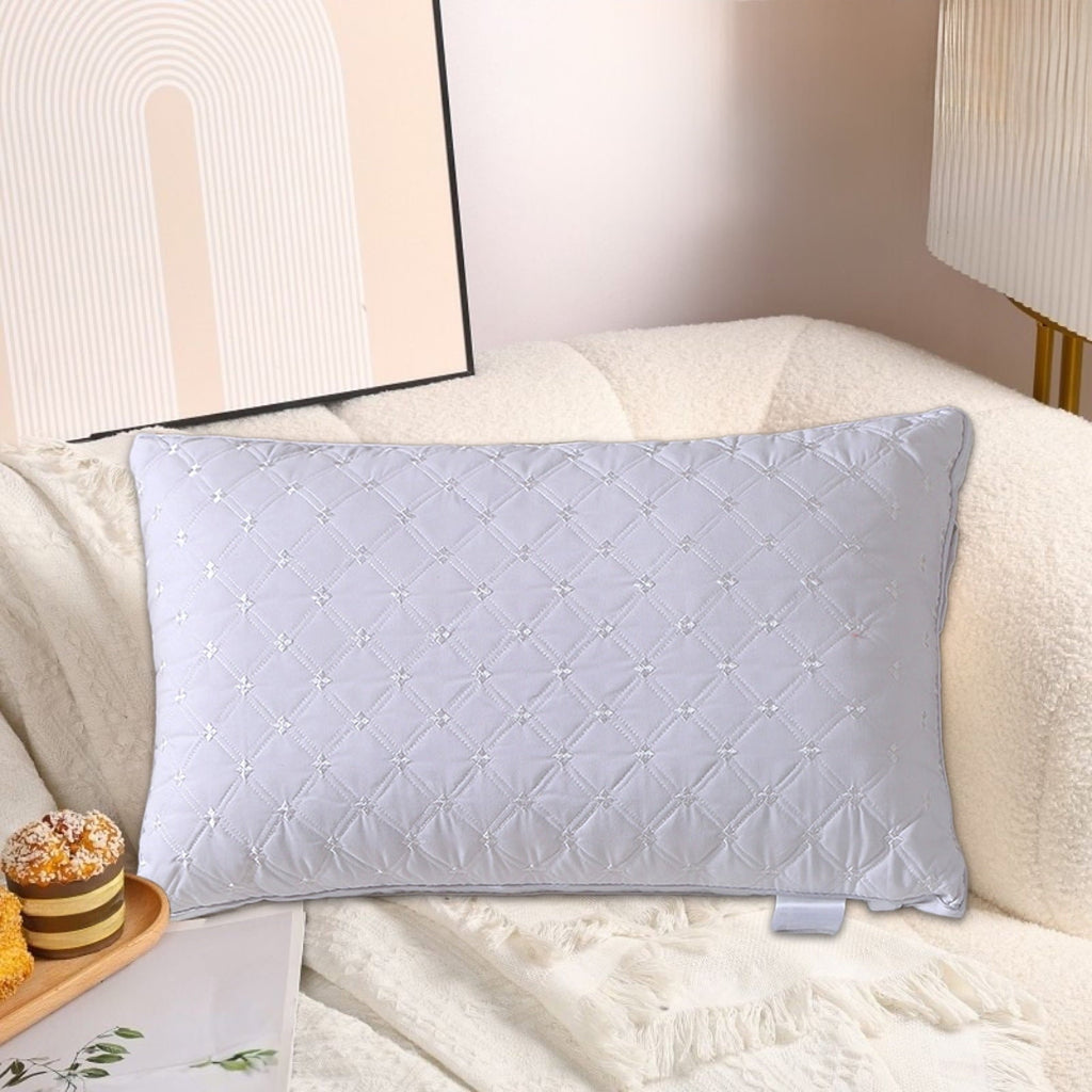 Decorative Plump Hotel Grade Extra Soft Pillows Queen Size Set of 2 Supportive Bed Pillow for Back Side and Stomach Sleepers, Breathab... - Hotel Quality Plush Sleeping Pillows Detail