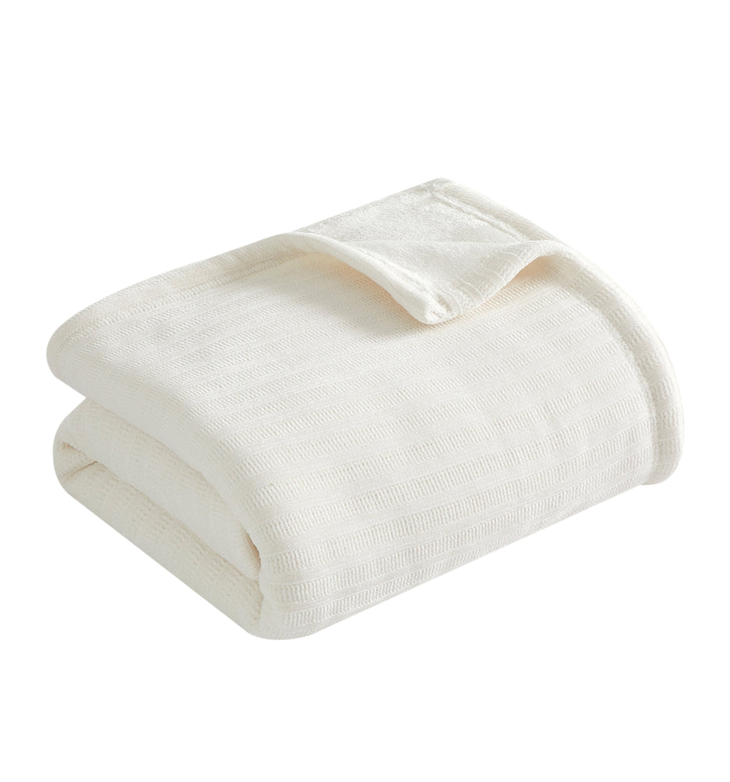 Lightweight Warm Cozy Chenille Reverse to Plush Soft Couch Throw, Vanilla Dream, Standard Size - Super Soft Reversible Sherpa Flannel Blanket Detail
