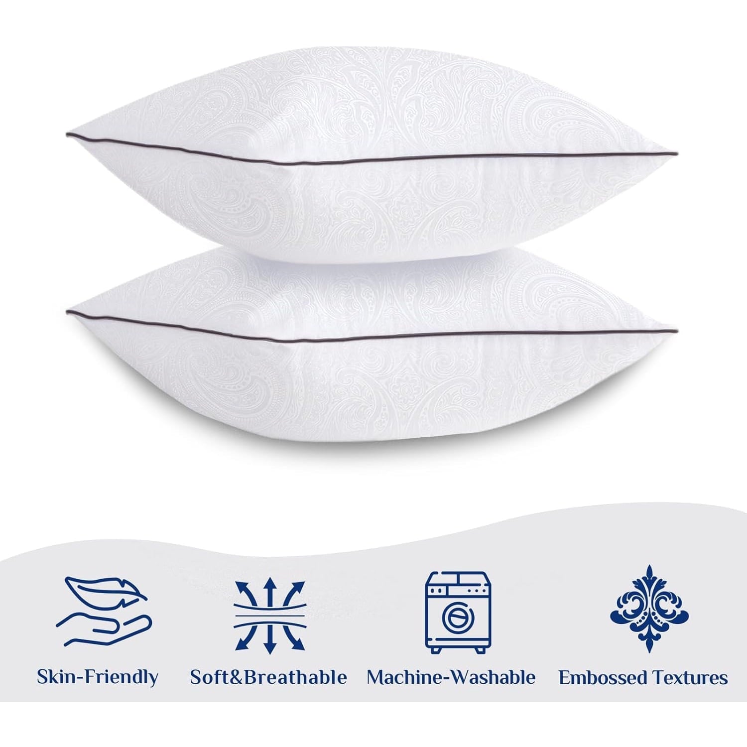 Fluffy Shredded for Sleeping, Soft and Supportive Throw for Couch, Bed and Sofa, Down Alternative Pillow, 26x26 Inches - Decorative Throw Pillow Cushion for Sofa & Bed Detail