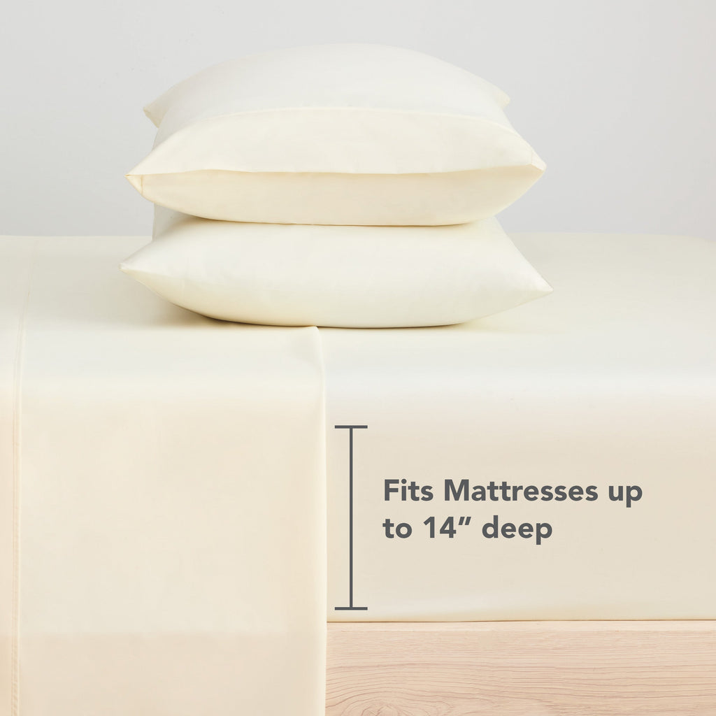 Breathable Luxury Brushed Microfiber Fitted Sheets - Bedding Essentials - Full - (6 Pack) Ivory - Luxury Bed Sheet Set with Deep Pockets Detail
