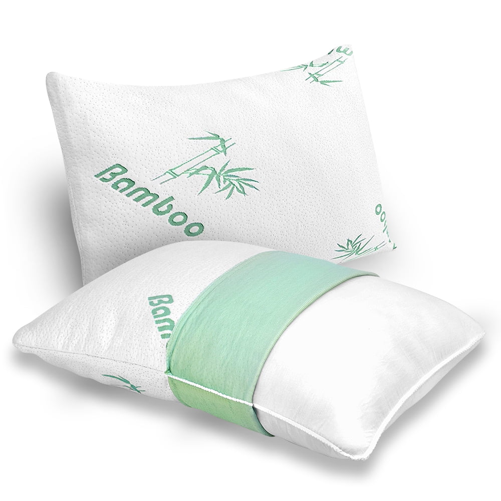 Orthopedic Support Memory Foam Pillows Queen Size Set of 2 - Cooling Bed Pillows for Sleeping - Back, Stomach, Side Sleeper Soft, Comfy ... - Hotel Quality Plush Sleeping Pillows Detail